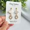 Aurora Fan Drop Earrings | Handmade Polymer Clay Earrings, Lightweight & Hypoallergenic