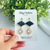 Aurora Fan Drop Earrings | Handmade Polymer Clay Earrings, Lightweight & Hypoallergenic
