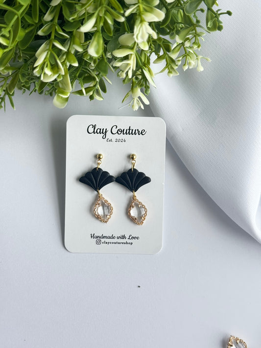 Aurora Fan Drop Earrings | Handmade Polymer Clay Earrings, Lightweight & Hypoallergenic