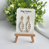 Floral Cutout Oval Polymer Clay Earrings | Lightweight Statement Drop Earrings