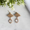 Aurora Fan Drop Earrings | Handmade Polymer Clay Earrings, Lightweight & Hypoallergenic