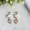 Aurora Fan Drop Earrings | Handmade Polymer Clay Earrings, Lightweight & Hypoallergenic
