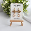 Aurora Fan Drop Earrings | Handmade Polymer Clay Earrings, Lightweight & Hypoallergenic