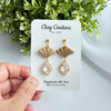 Aurora Fan Drop Earrings | Handmade Polymer Clay Earrings, Lightweight & Hypoallergenic