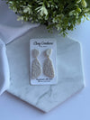 Angela Embossed Drop Polymer Clay Earrings – Lightweight Statement Earrings