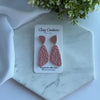 Angela Embossed Drop Polymer Clay Earrings – Lightweight Statement Earrings