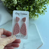 Angela Embossed Drop Polymer Clay Earrings – Lightweight Statement Earrings