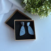 Angela Embossed Drop Polymer Clay Earrings – Lightweight Statement Earrings
