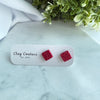 Handmade Polymer Clay Stud Earrings | Lightweight Geometric, Heart Earrings