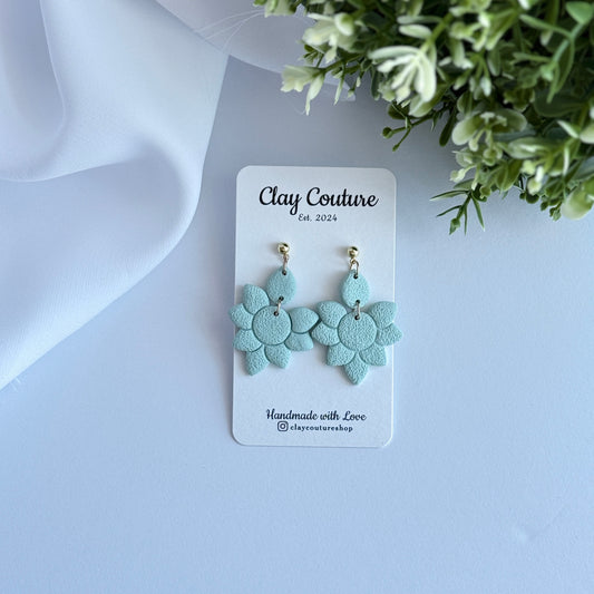 Casual Floral Earrings for Women | Lightweight Polymer Clay Flower Drop Earrings | Everyday Comfortable Statement Jewelry